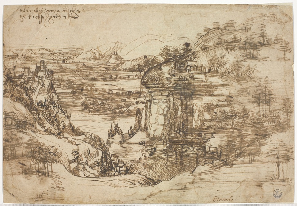 Leonardo Da Vinci - Disegno paesaggio